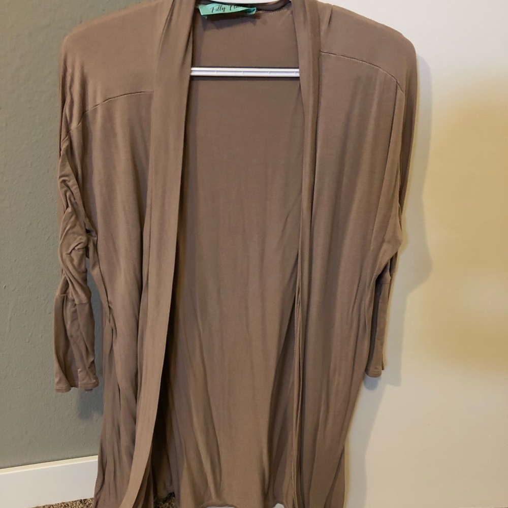 Tan cardigan